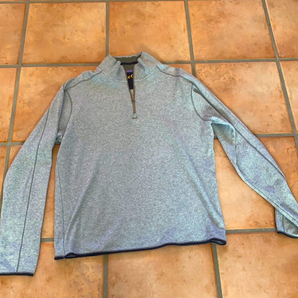 Robert Graham quarter zip men’s sweater grey. Si3 medium.